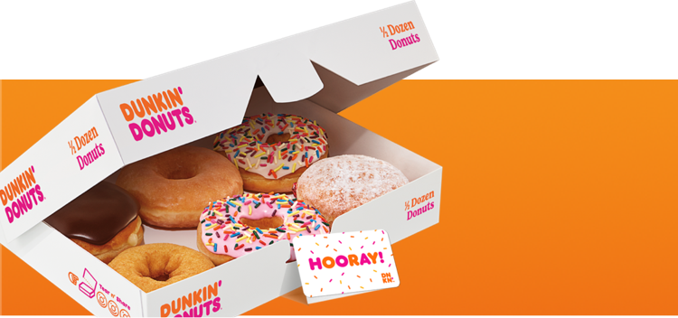 2 DUNKIN DONUTS  GIFT CARDS BOTH HAPPY BIRTHDAY CARD NEW NO CASH VALVE 