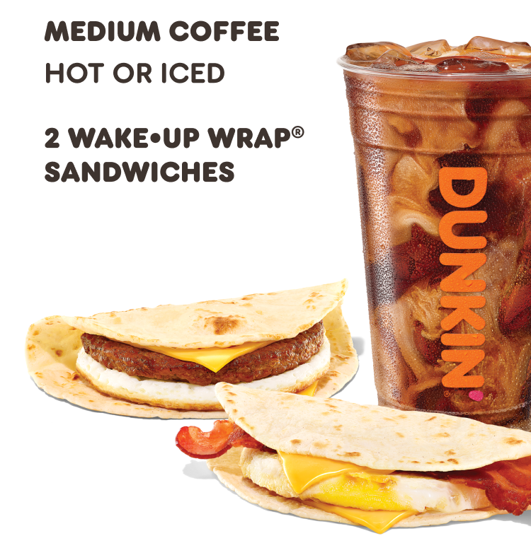 medium coffee hot or iced + Sausage, egg & cheese sandwich + hash  browns 