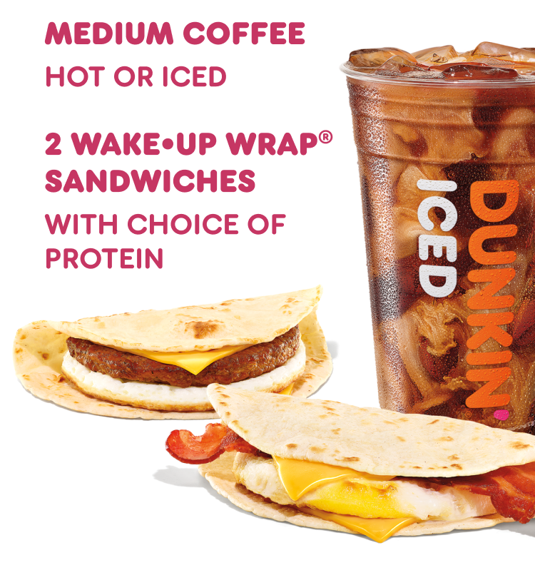 medium coffee hot or iced + Sausage, egg & cheese sandwich + hash  browns 