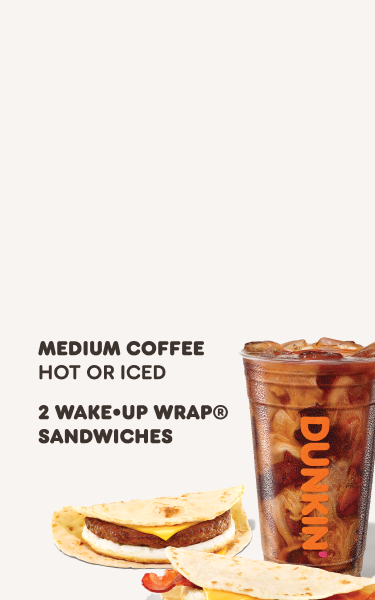 medium coffee hot or iced + sausage, egg & cheese sandwich + hash  browns