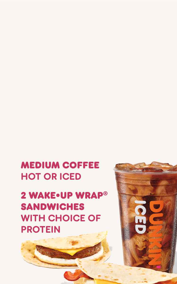 medium coffee hot or iced + sausage, egg & cheese sandwich + hash  browns