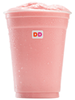 A Dunkin’ Donuts Strawberry Banana Fruit Smoothie.