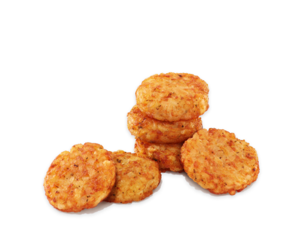 A stack of hashbrowns