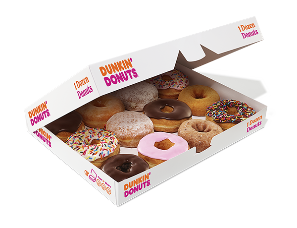 Donut Dunkin Doughnuts Box