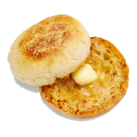 An english muffin with butter